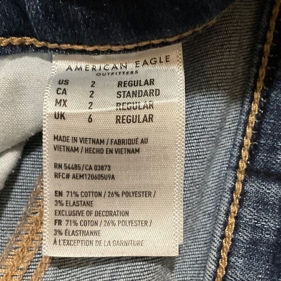 American Eagle super stretch, skinny jeans women’s size 2 dark wash denim - Picture 3 of 6